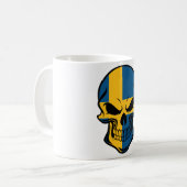 Mug Crâne suédois de drapeau (Devant gauche)