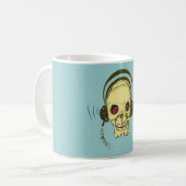 Mug Crâne Tête morte Casque d'écoute skull earphones (Devant gauche)