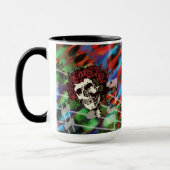 Mug Crâne Tie Dye avec des Roses (Gauche)