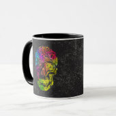 Mug Crâne tourbillonnant (couleur) (Devant gauche)