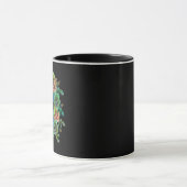 MUG CRÂNE VERT DE LA MORT AVEC FLEURS (Centre)