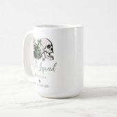Mug Crâne vert gothique de l'équipe de mariées irlanda (Devant gauche)