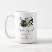 Mug Crâne vert gothique de l'équipe de mariées irlanda (Gauche)