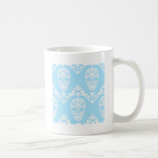 Mug crâne victorien bleu (Droite)