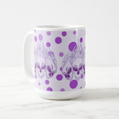 Mug Crâne violet flamboyant (Devant gauche)