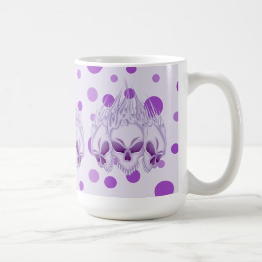 Mug Crâne violet flamboyant (Droite)
