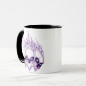 Mug Crâne violet flamboyant (Devant gauche)