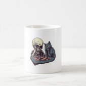 Mug Crâne vs Chat � Combat d'échecs amusant (Centre)
