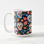 Mug Crânes à sucre et fleurs (Gauche)