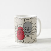 Mug Crânes - Bone White et Bat Black (Devant droit)