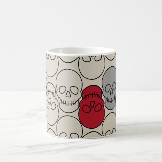 Mug Crânes - Bone White et Bat Black (Centre)