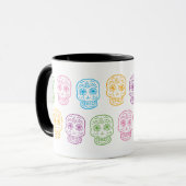 Mug Crânes de Doodle colorés (Devant gauche)