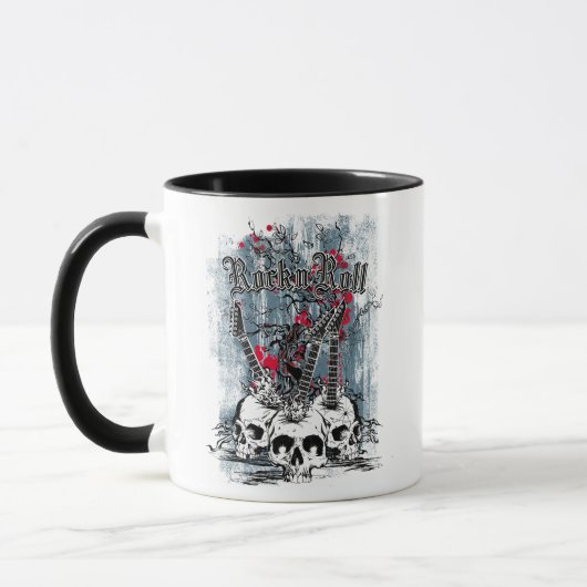 Mug Crânes de guitare Rock n Roll (Gauche)