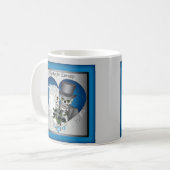 Mug Crânes de mariage - bleu (Devant gauche)