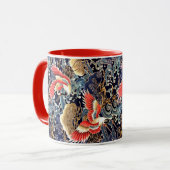 Mug CRANES DE VOL, VAGUES, FLEURS DE PRINTEMPS Japonai (Devant gauche)