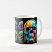 Mug Crânes électriques : Une Vibe d'Halloween audacieu (Devant droit)