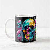 Mug Crânes électriques : Une Vibe d'Halloween audacieu (Gauche)