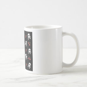 Mug Crânes et cerises Rockabilly RAB sur fond noir