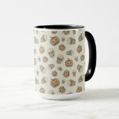Mug Crânes et Citrouille Motif d'Halloween (Devant droit)