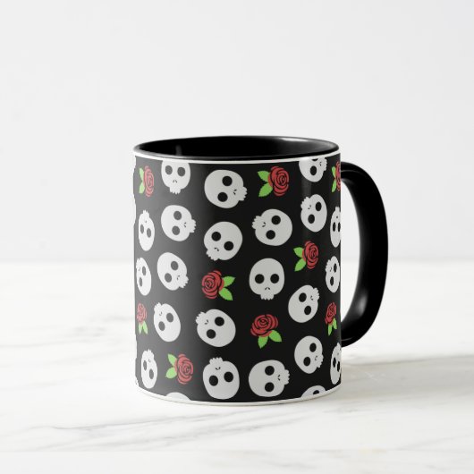 Mug Crânes et Roses (Devant droit)