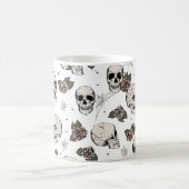 Mug Crânes gothiques et Halloween Rose (Centre)