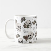 Mug Crânes gothiques et Halloween Rose (Gauche)