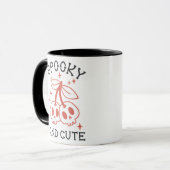 Mug Crânes mignons et effrayants Halloween blanc (Devant gauche)
