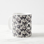 Mug Crânes monochromes (Devant gauche)