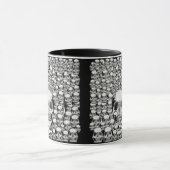 MUG CRÂNES MUR MORT MORTS SQUELETTE NOIR BLANC (Centre)