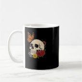 Mug Crânes Papillon Monarque Fleurs Halloween Hommes F (Gauche)