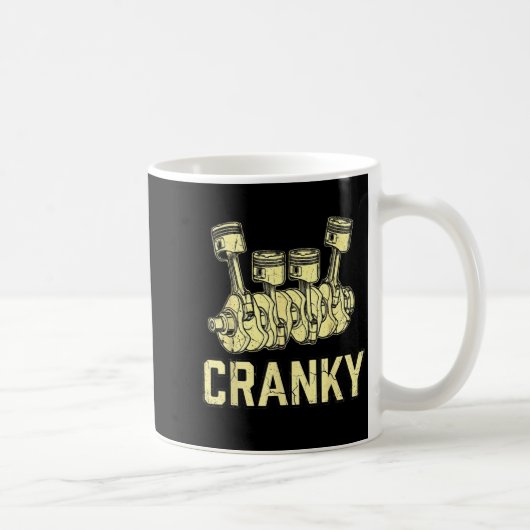 Mug Cranky Car Engine Crankshaft Fathers Day Dad Men H (Droite)