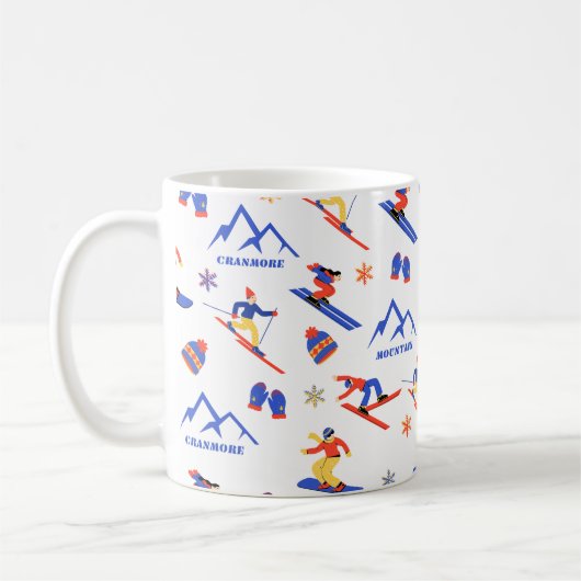 Mug Cranmore Mount New Hamphire Ski Snowboard Motif (Gauche)
