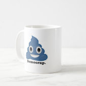 Mug Crap Démocrate Caca Bleu - (Devant gauche)