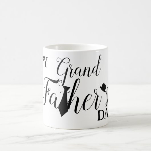 Mug Cravate Black Scripts blanc Bonne grande Fête des (Centre)