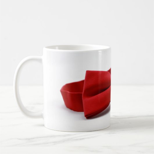Mug Cravate de la Bow rouge Mariage mariage marié mari (Gauche)
