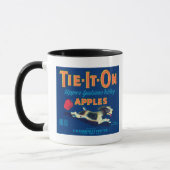 Mug Cravate It On Apple Étiquette (bleu) - Tieton, WA (Gauche)