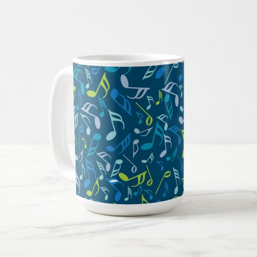 Mug Cravate Notes musicales (Devant gauche)