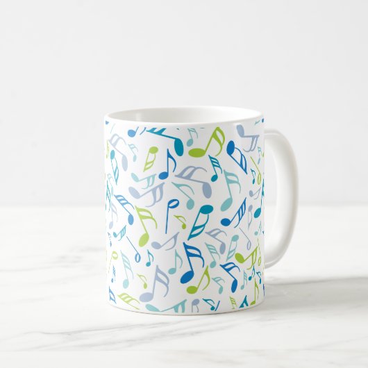 Mug Cravate Notes musicales (Devant droit)
