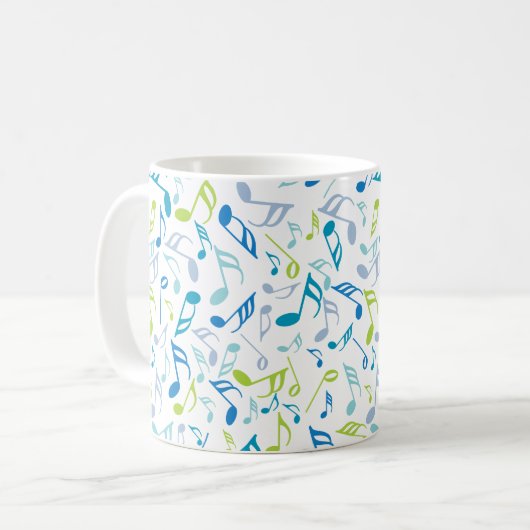 Mug Cravate Notes musicales (Devant gauche)