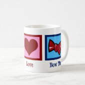 Mug Cravates de Peace Love Bow (Devant droit)