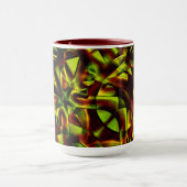 Mug Cravates déformés de rubans verts brûlés (Centre)