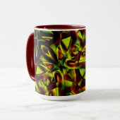 Mug Cravates déformés de rubans verts brûlés (Devant gauche)