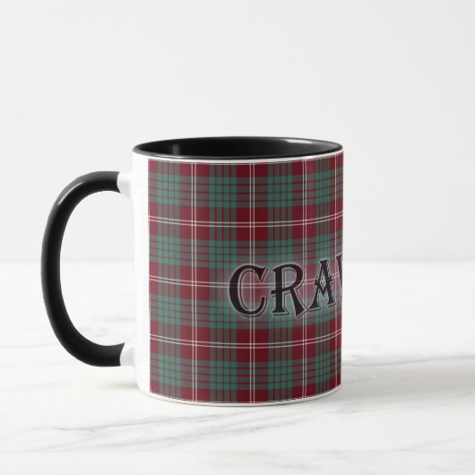 Mug Crawford Tartan avec le nom (Gauche)