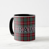 Mug Crawford Tartan avec le nom (Devant gauche)
