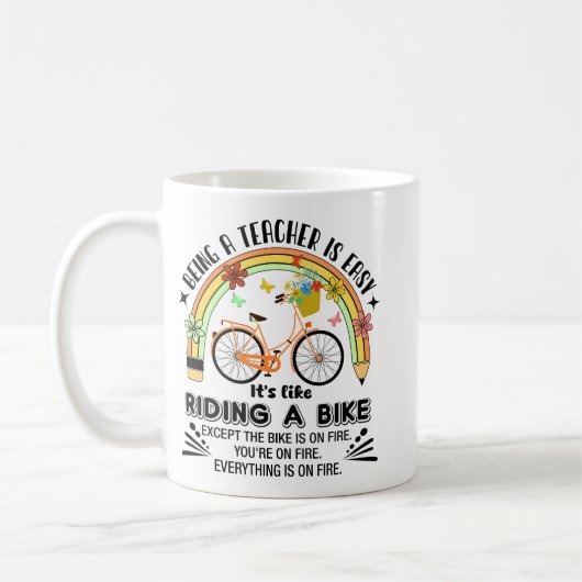 Mug crayon arc-en-ciel Appréciation de l'enseignant, a (Gauche)