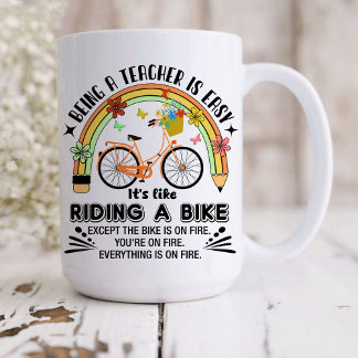 Mug crayon arc-en-ciel Appréciation de l'enseignant, a