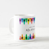 Mug Crayon arc-en-ciel pour appréciation des enseignan (Devant gauche)