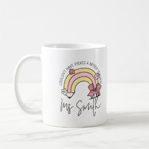 Mug Crayon Arc-en-Ciel Rétro Groovy pour Remerciement