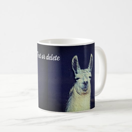 Mug Crayon Art numérique visage Llama Personnalisé (Devant droit)