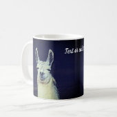 Mug Crayon Art numérique visage Llama Personnalisé (Devant gauche)